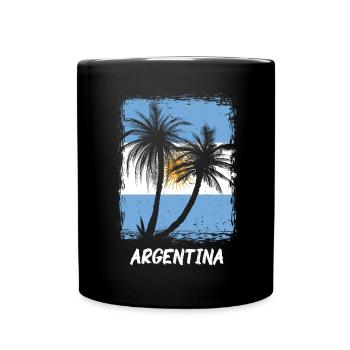 Drapeau de l’Argentine Amérique du Sud Drapeau de l’Argentine - Mug uni - noir - Devant