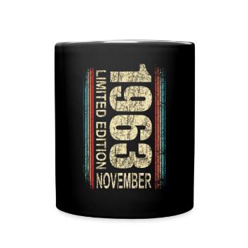 November 1963 Birthday Man 50 Years Retro Shirt - Full Colour Mug - black - Front