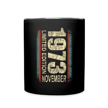 Novembre 1973 Birthday Man 50 Years Retro Shirt - Mug uni - noir - Devant
