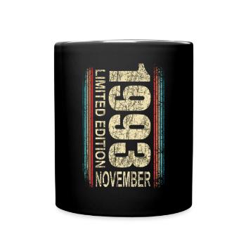 November 1993 Birthday Man 50 Years Retro Shirt - Full Colour Mug - black - Front