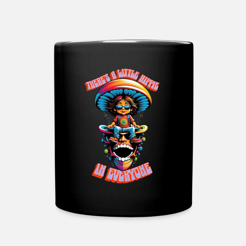 In jedem steckt ein kleiner Hippie 1 - Tasse einfarbig - Schwarz
