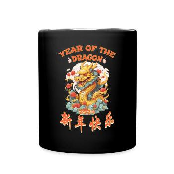Year Of The Dragon Happy Chinese New Year 2024 - Full Colour Mug - black - Front