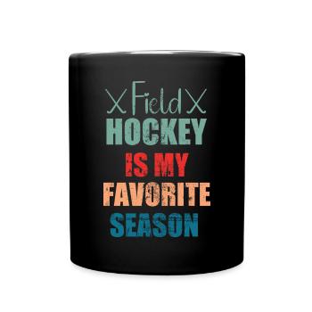 Le hockey sur gazon est ma saison préférée de hockey en salle - Mug uni - noir - Devant