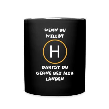 You are welcome to end up with me - Full Colour Mug - black - Front