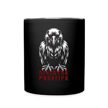 Corbeau d’un Viking nordique - Corbeau du Valhalla - Mug uni - noir - Devant