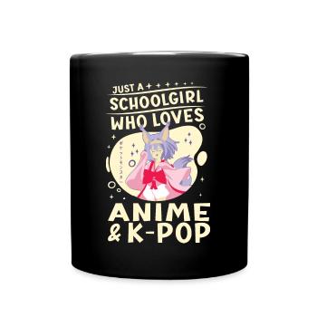 Cute Japanese Manga Women Girls Gift Otaku Kawaii - Tasse einfarbig - Schwarz - Vorne