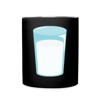 Verre de lait - Mug uni - noir - Devant