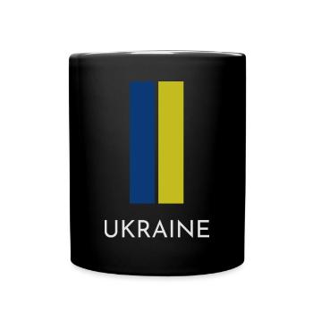 Drapeau ukrainien, fierté ukrainienne - Mug uni - noir - Devant