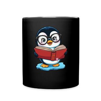 Pingouin Kawaii avec Licorne Ouftit - Mug uni - noir - Devant