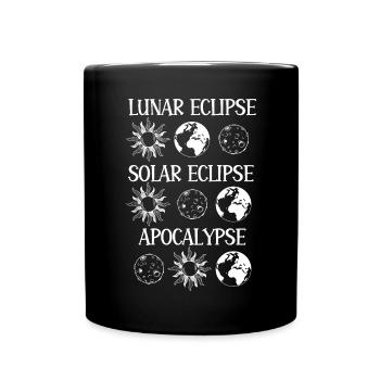 Lunar Eclipse Solar Eclipse Apocalypse - Full Colour Mug - black - Front