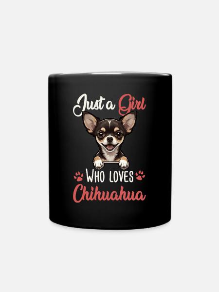 Juste une fille qui aime les Chihuahua - Mug uni - noir