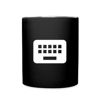 Clavier | Blanc | idée cadeau - Mug uni - noir - Devant