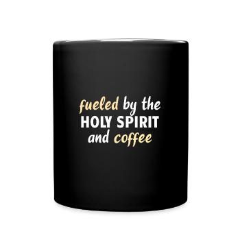 CAFÉ / JÉSUS: Saint-Esprit et café - Mug uni - noir - Devant