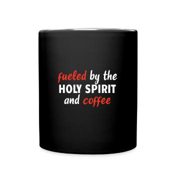 CAFÉ / JÉSUS: Saint-Esprit et café - Mug uni - noir - Devant