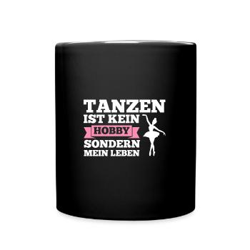 Ballerina Mädchen Balletttanz Geschenk - Tasse einfarbig - Schwarz - Vorne