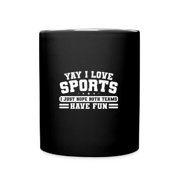 Sportspiel Sportmannschaft Geschenk - Tasse einfarbig - Schwarz - Vorne