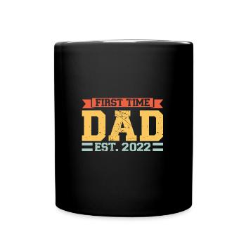 father Papa Dad daddy Geschenk - Tasse einfarbig - Schwarz - Vorne