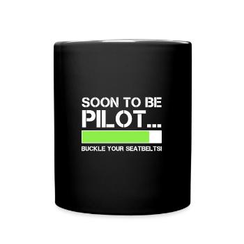 Pilot Pilot Flugzeug Geschenk - Tasse einfarbig - Schwarz - Vorne