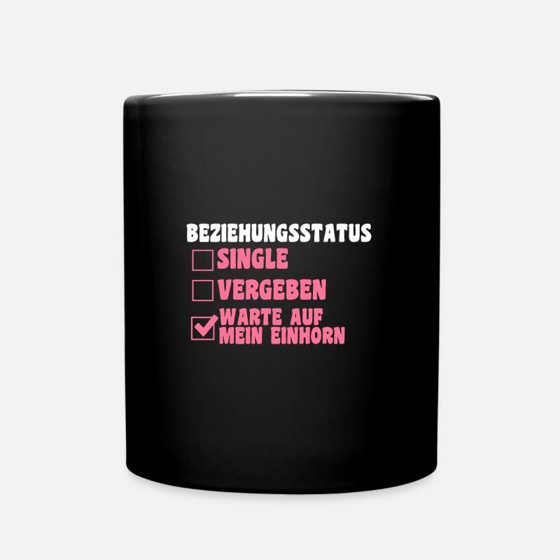 Einhorn Tier Einhorn Liebhaber Geschenk - Tasse einfarbig - Schwarz