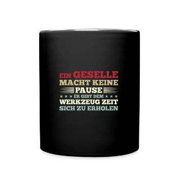 Geselle 2023 Prüfung Gesellenbrief Geschenk - Tasse einfarbig - Schwarz - Vorne