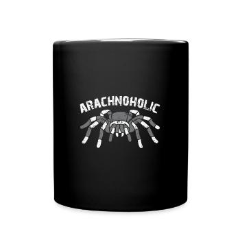 Arachnoholic Spiderfan J’adore les araignées - Mug uni - noir - Devant