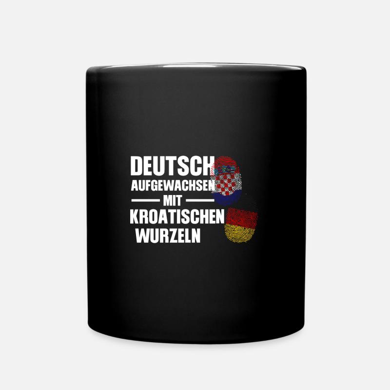 Deutsch Kroatisch Deutschland Geschenk - Tasse einfarbig - Schwarz
