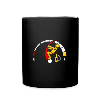 Buveur de bière Mug de bière Réservoir de bière Ravitaillement en carburant - Mug uni - noir - Devant