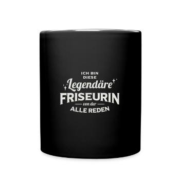 Haare Schneiden Stylist Friseursalon Salon Friseur - Tasse einfarbig - Schwarz - Vorne