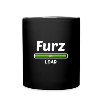 Furz Pupsen Blähungen Ladebalken Furzen - Tasse einfarbig - Schwarz - Vorne