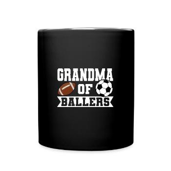 baller fussball baller Geschenk - Tasse einfarbig - Schwarz - Vorne