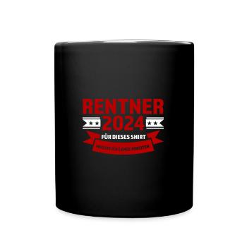 Rentner 2024 Rente Rente 2024 Geschenk - Tasse einfarbig - Schwarz - Vorne