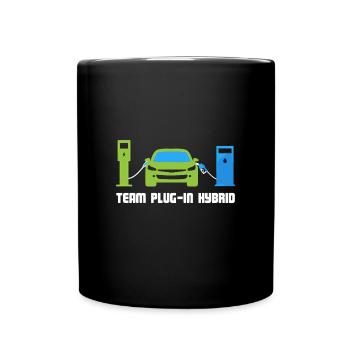 Team Plug-In-Hybrid: Green Driving - Full Colour Mug - black - Front