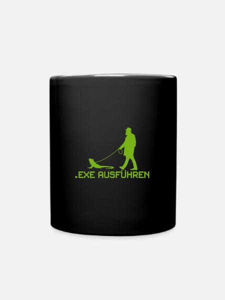 exe ausführen - Tasse einfarbig - Schwarz