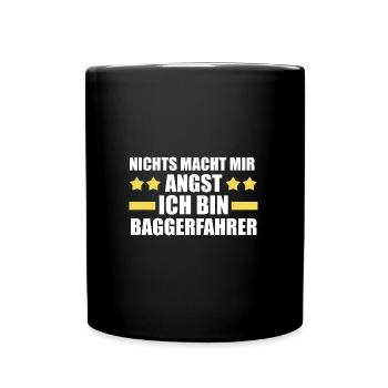 Baggerfahrer Job Bauarbeiter Geschenk - Tasse einfarbig - Schwarz - Vorne