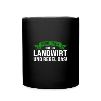 Landwirt Traktor Traktoren Geschenk - Tasse einfarbig - Schwarz - Vorne