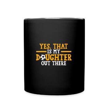 Soccer Mom Tochter Soccer Mom Sport Geschenk - Tasse einfarbig - Schwarz - Vorne