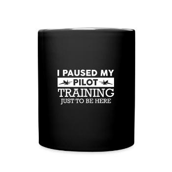 Pilot Pilot Flugzeug Geschenk - Tasse einfarbig - Schwarz - Vorne