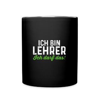 Lehrer Beruf Schullehrer Geschenk - Tasse einfarbig - Schwarz - Vorne