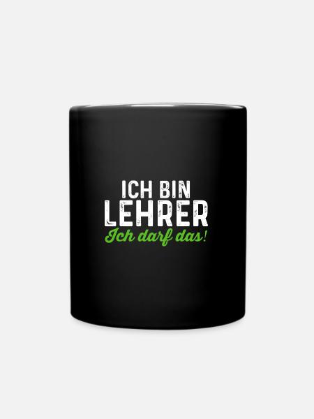 Lehrer Beruf Schullehrer Geschenk - Tasse einfarbig - Schwarz