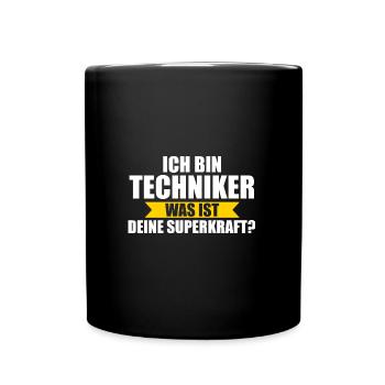 Techniker Beruf Technik Geschenk - Tasse einfarbig - Schwarz - Vorne