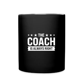 Trainer Trainer Sport Geschenk - Tasse einfarbig - Schwarz - Vorne