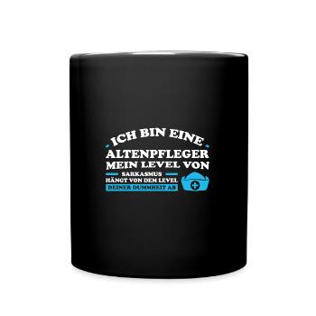 Altenpfleger Beruf Altenpflege Geschenk - Tasse einfarbig - Schwarz - Vorne