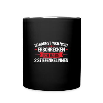 Stiefopa 2 Stiefenkelinnen 2 Stiefenkeltöchter Ges - Tasse einfarbig - Schwarz - Vorne