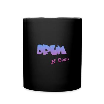 Drum n Bass - Tasse einfarbig - Schwarz - Vorne