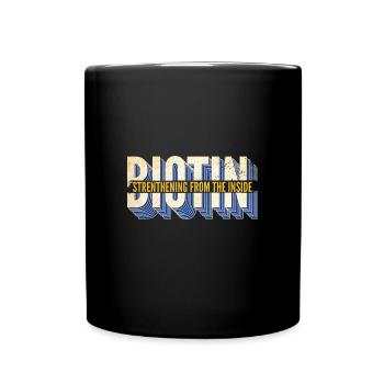 Biotin Strengthening from the inside - Full Colour Mug - black - Front