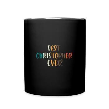 Vorname Christopher Name Christopher Geschenk - Tasse einfarbig - Schwarz - Vorne