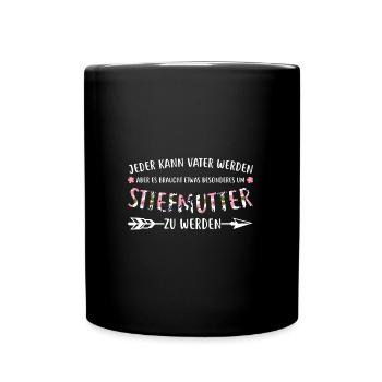 Stiefmutter Familie Stiefmama Geschenk - Tasse einfarbig - Schwarz - Vorne