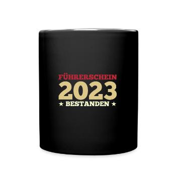 Führerschein 2023 Prüfung Führerscheinprüfung Gesc - Tasse einfarbig - Schwarz - Vorne
