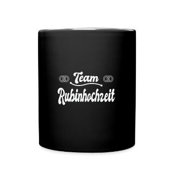 40 Jahre Ehe Ehe 40 Jahre Ehe Geschenk - Tasse einfarbig - Schwarz - Vorne