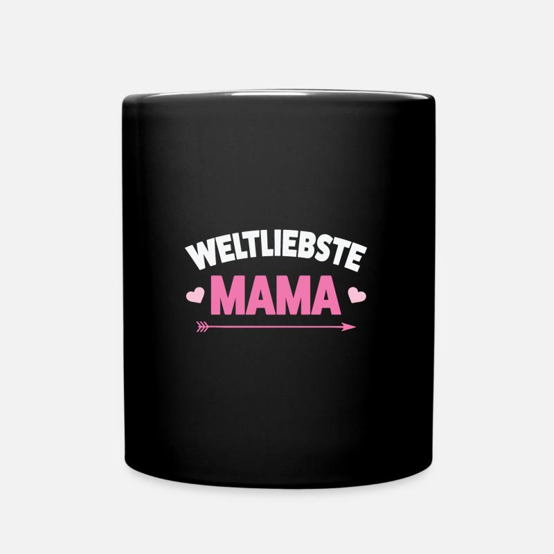 Mutter Familie Mama Geschenk - Tasse einfarbig - Schwarz